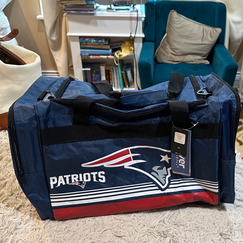 Patriots Navy and Red Team Duffel Bag by